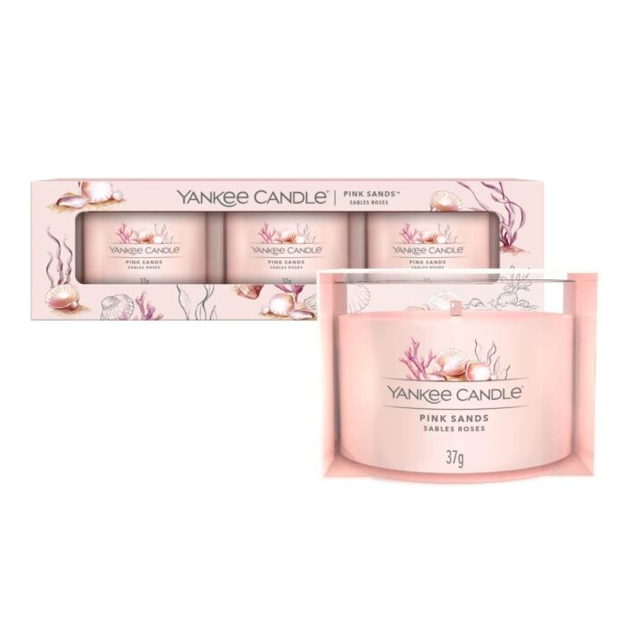 Yankee Candle - 3 Filled Votive Candles - Pink Sands